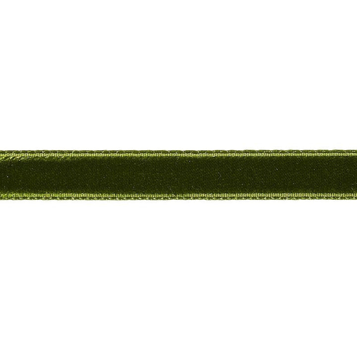 Velvet Tape Narrow Moss 80925 by Schumacher Designer Trim Perfect Basics: Velvet Tapes - Swanky Fabrics -
