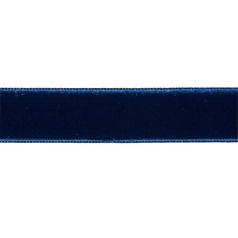 Velvet Tape Medium Saphire 80944 by Schumacher Designer Trim Perfect Basics: Velvet Tapes - Swanky Fabrics -