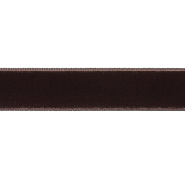 Velvet Tape Medium Truffle 80949 by Schumacher Designer Trim Perfect Basics: Velvet Tapes - Swanky Fabrics -
