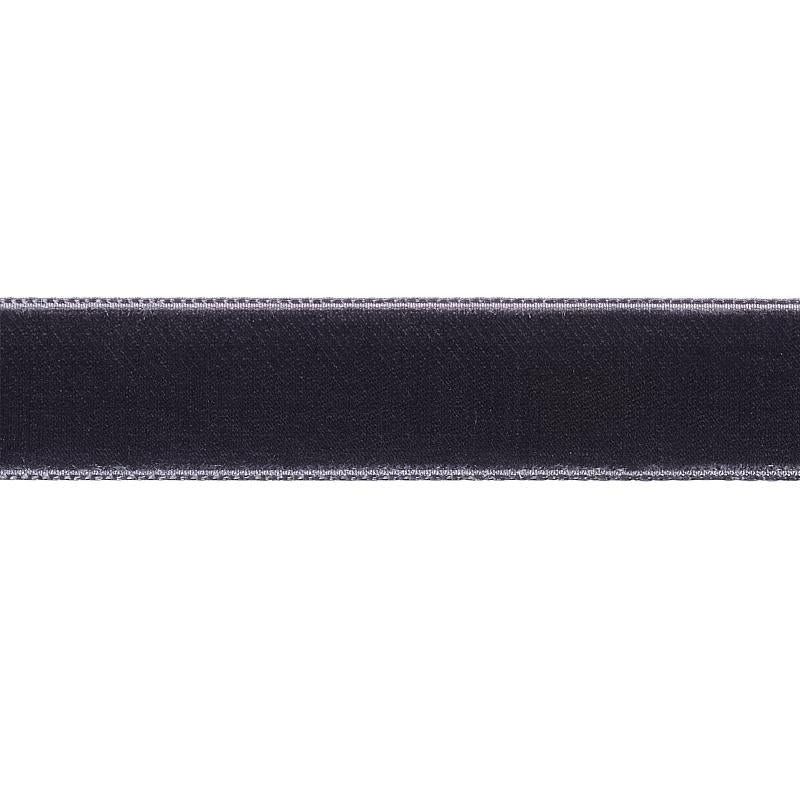 Velvet Tape Medium Graphite 80950 by Schumacher Designer Trim Perfect Basics: Velvet Tapes - Swanky Fabrics -