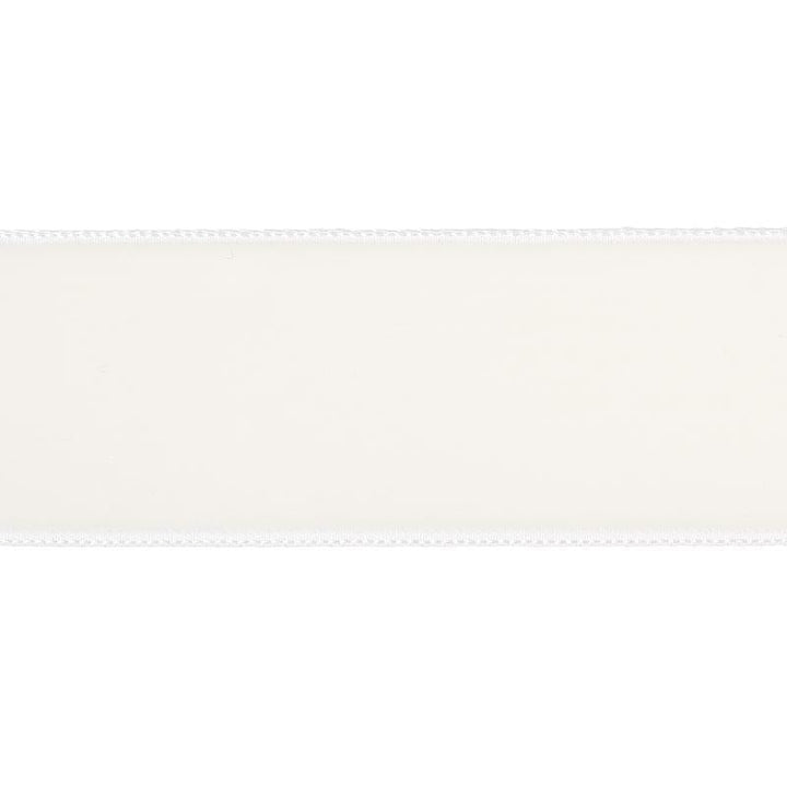 Velvet Tape Wide Ivory 80960 by Schumacher Designer Trim Perfect Basics: Velvet Tapes - Swanky Fabrics -