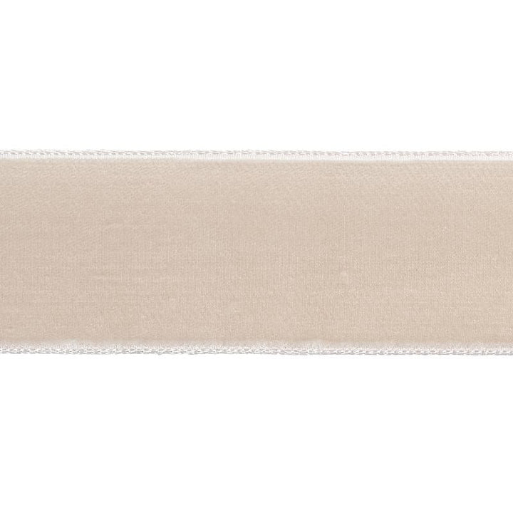 Velvet Tape Wide Dove 80961 by Schumacher Designer Trim Perfect Basics: Velvet Tapes - Swanky Fabrics -