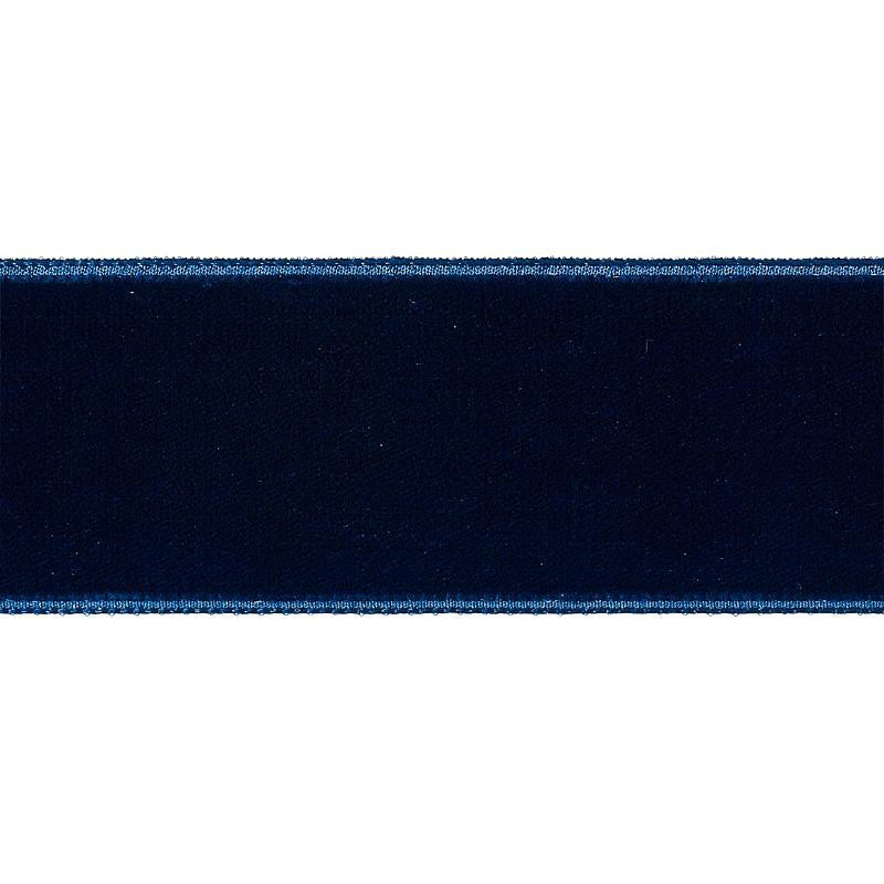 Velvet Tape Wide Saphire 80964 by Schumacher Designer Trim Perfect Basics: Velvet Tapes - Swanky Fabrics -