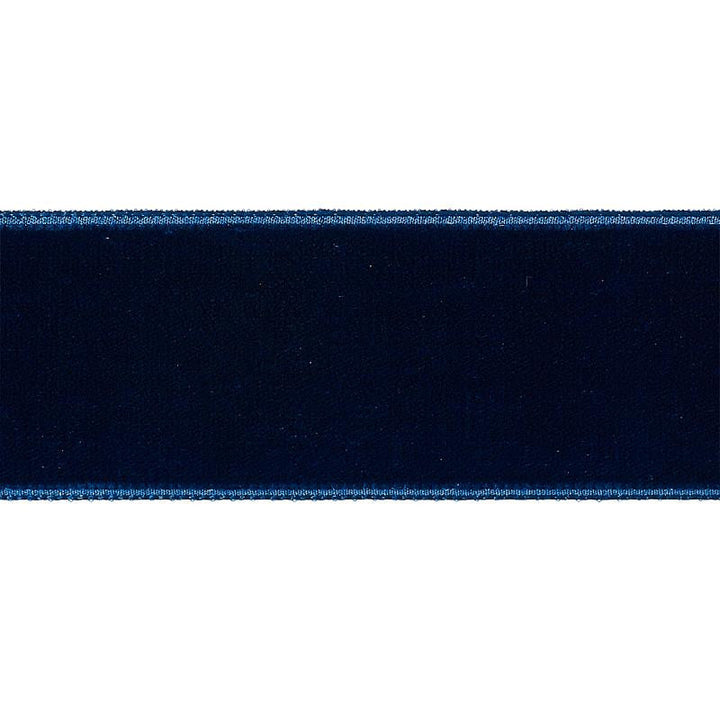 Velvet Tape Wide Saphire 80964 by Schumacher Designer Trim Perfect Basics: Velvet Tapes - Swanky Fabrics -