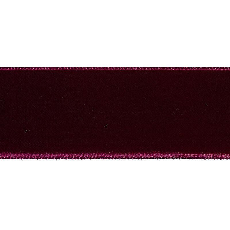 Velvet Tape Wide Aubergine 80968 by Schumacher Designer Trim Perfect Basics: Velvet Tapes - Swanky Fabrics -