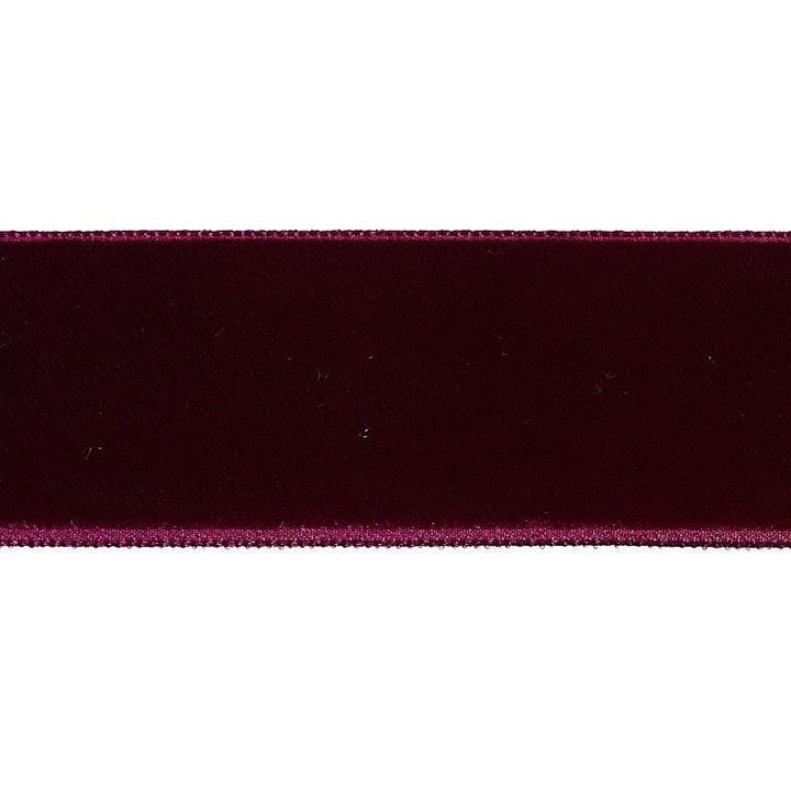 Velvet Tape Wide Aubergine 80968 by Schumacher Designer Trim Perfect Basics: Velvet Tapes - Swanky Fabrics -