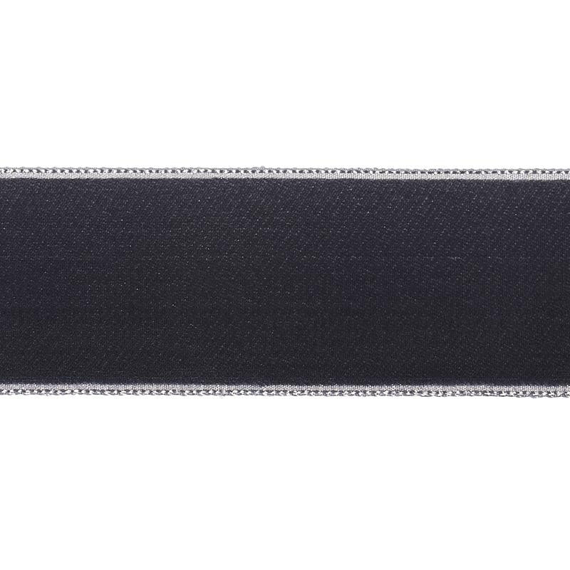 Velvet Tape Wide Graphite 80970 by Schumacher Designer Trim Perfect Basics: Velvet Tapes - Swanky Fabrics -