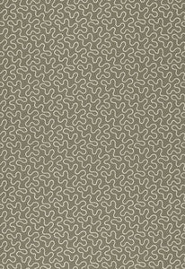 Schumacher Fabric Meander Embroidery Peat 67602