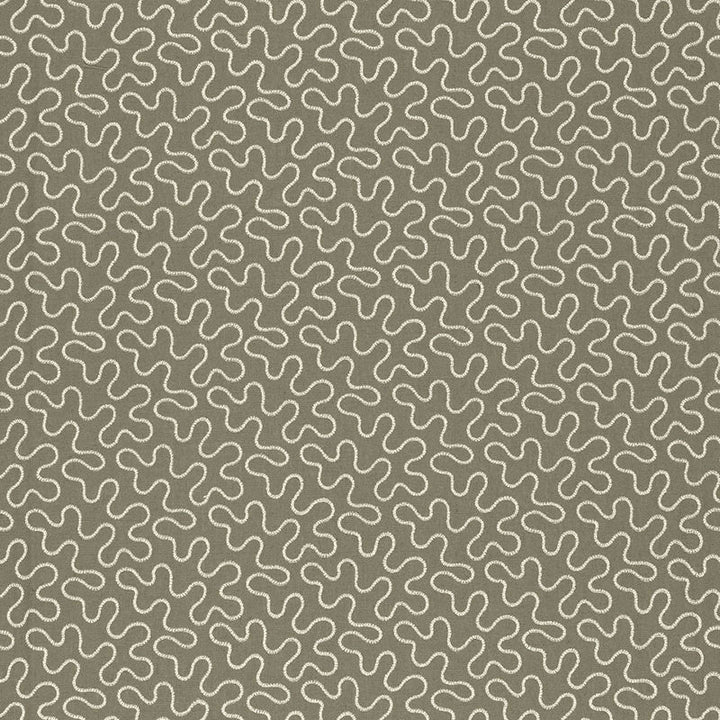 Meander Embroidery Peat 67602 by Schumacher Designer Fabric AU NATUREL 2 See Sample INDIA . </p><p>Repeat: Horizontal: 6 1/2" (17CM) and Vertical: 4 1/4" (11CM) 51 3/4" WIDE (131CM) - Swanky Fabrics -