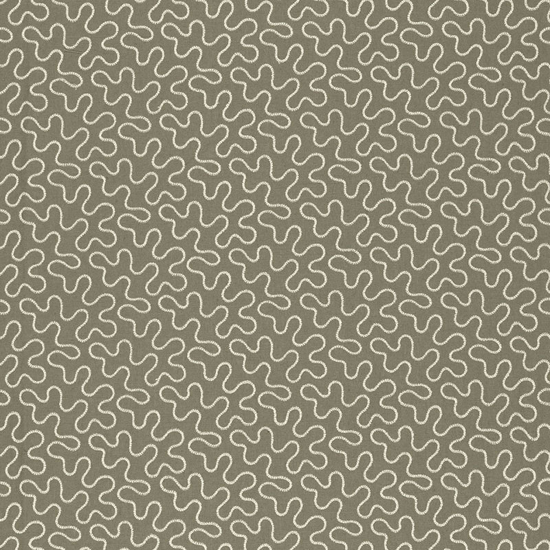Meander Embroidery Peat 67602 by Schumacher Fabric Schumacher Fabric Meander Embroidery Peat 67602Fabric LINEN 67% INDIA </p><p>Repeat: H: HORZ. 6 1/2" (17CM) , V: VERT. 4 1/4" (11CM) 51.75 - Fabric Carolina -