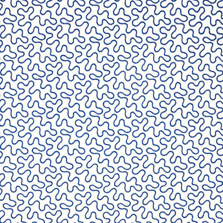 Meander Embroidery Blue On Ivory 67603 by Schumacher Fabric Schumacher Fabric Meander Embroidery Blue On Ivory 67603Fabric LINEN 67% INDIA </p><p>Repeat: H: 6 1/2" (17CM) , V: 4 1/4" (11CM) 51.75 - Fabric Carolina -