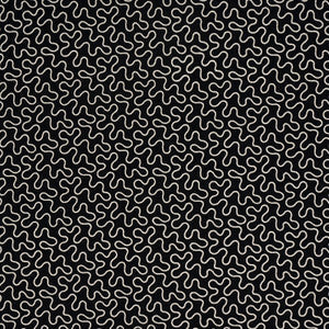 Schumacher Fabric Meander Embroidery Black 67605