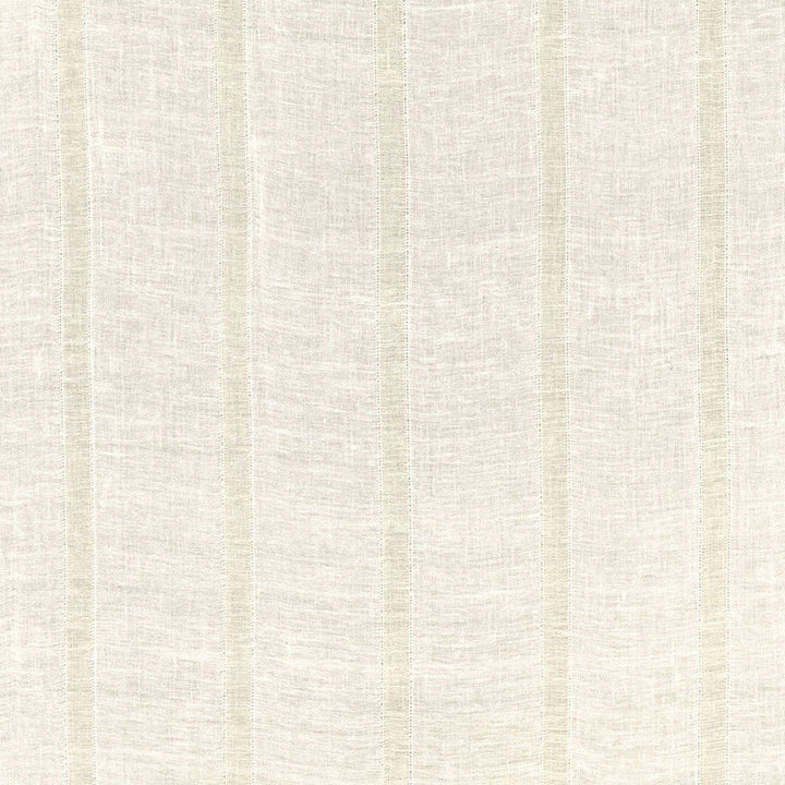 Elba Linen Stripe Ivory / Oat 67610 by Schumacher Designer Fabric ESSENTIALS: SHEERS & CASEMENTS I See Sample INDIA . </p><p>Repeat: Horizontal: 5 5/8" (14CM) and Vertical: - 50 1/4" WIDE (128CM) - Swanky Fabrics -
