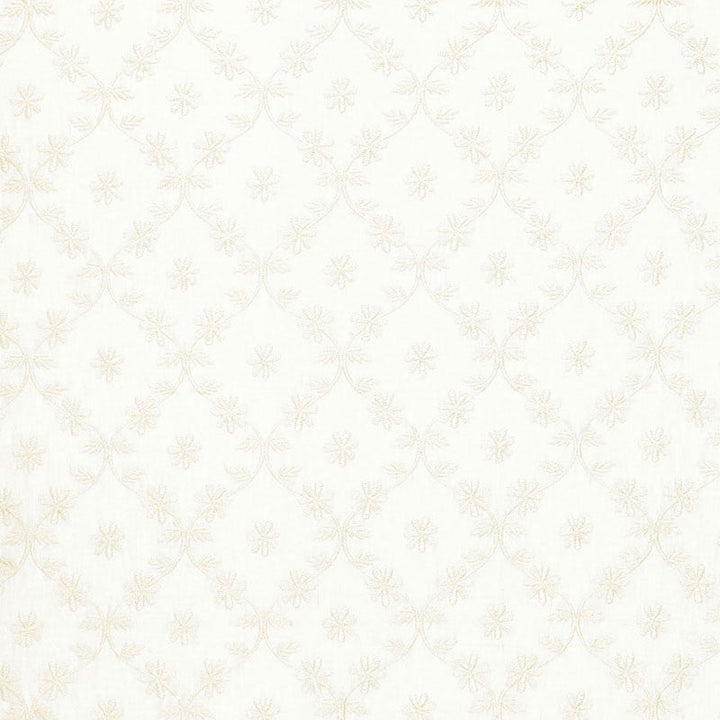 Cellini Embroidery Ivory 67620 by Schumacher Fabric Schumacher Fabric Cellini Embroidery Ivory 67620Fabric LINEN 50% INDIA </p><p>Repeat: H: HORZ. 2 1/2" (6CM) , V: VERT. 5 5/8" (14CM) 50 - Fabric Carolina -