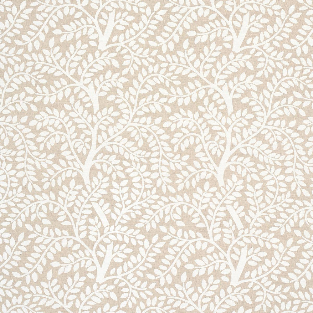 Temple Garden Ii Ivory On Unbleached 179504 by Schumacher Designer Fabric Preppy Chic 13.5" - Swanky Fabrics -
