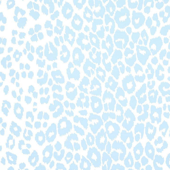Iconic Leopard Sky 5007014 by Schumacher Designer Wallpaper Preppy Chic 27.0" - Swanky Fabrics -