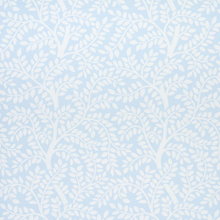 Temple Garden Ii Sky 5011963 by Schumacher Designer Wallpaper Preppy Chic 13.5" - Swanky Fabrics -