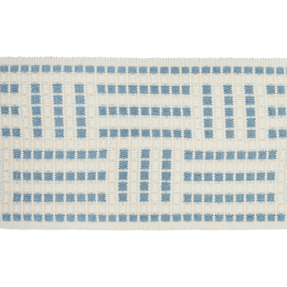 Brickell Tape Indoor/Outdoor Sky 75962 by Schumacher Designer Trim Preppy Chic 2.5" - Swanky Fabrics -