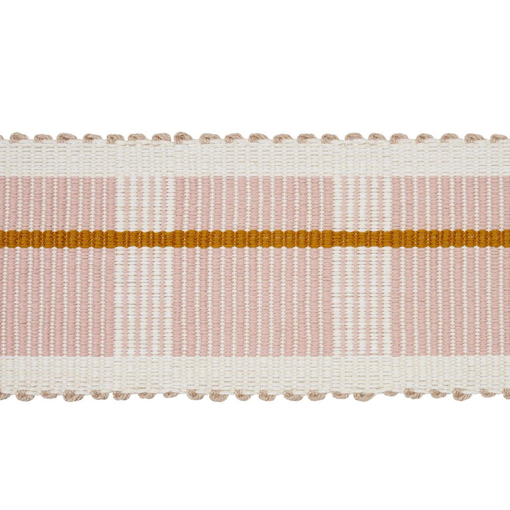 Calcada Tape Medium Rose Quartz 79207 by Schumacher Designer Trim Stephanie Seal Brown - Swanky Fabrics -