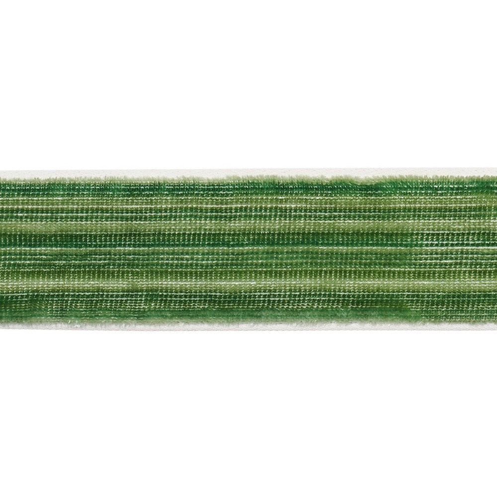 Gaspard Velvet Tape Narrow Emerald 81290 by Schumacher Designer Trim Velvet & Velvet Trims - Swanky Fabrics -
