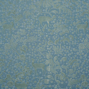 Schumacher Fabric Arbor Forest Slate Blue 81310
