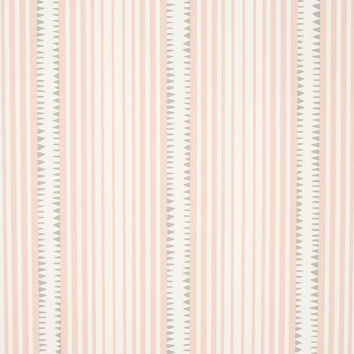 Moncorvo Pink 5008106 by Schumacher Designer Wallpaper Stripes Revisits 27.0" - Swanky Fabrics -