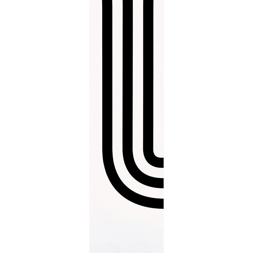 Virginia Panel A Black 5013780 by Schumacher Designer Wallpaper New Wave: Black & White 54.0" - Swanky Fabrics -
