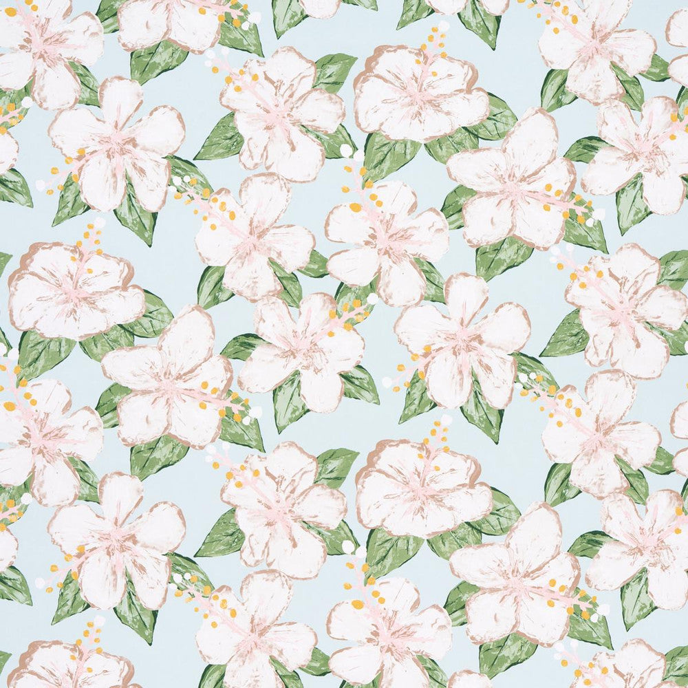 Fabienne Sky 5013810 by Schumacher Designer Wallpaper Victor Glemaud - Swanky Fabrics -