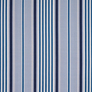 Schumacher Fabric Minzer Cotton Stripe Blue 66014