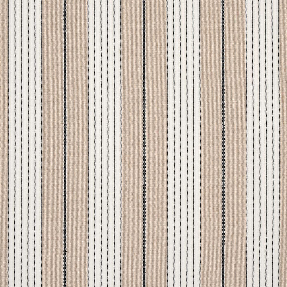 Audrey Stripe Natural 71375 by Schumacher Designer Fabric Stripes Revisits 4.75" - Swanky Fabrics -