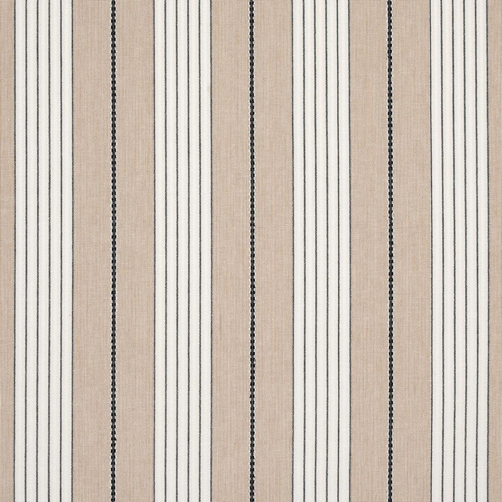 Audrey Stripe Natural 71375 by Schumacher Designer Fabric Stripes Revisits 4.75" - Swanky Fabrics -