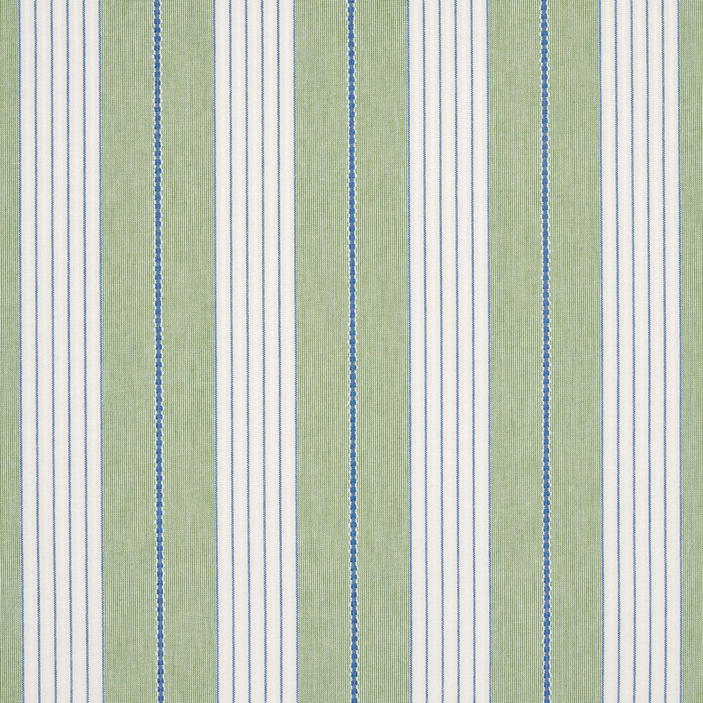 Audrey Stripe Green 71376 by Schumacher Designer Fabric Stripes Revisits 4.75" - Swanky Fabrics -
