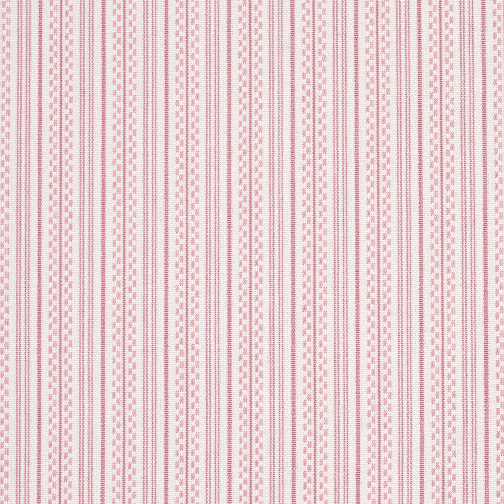 Jack Stripe Pink 71418 by Schumacher Designer Fabric Stripes Revisits 1.12" - Swanky Fabrics -