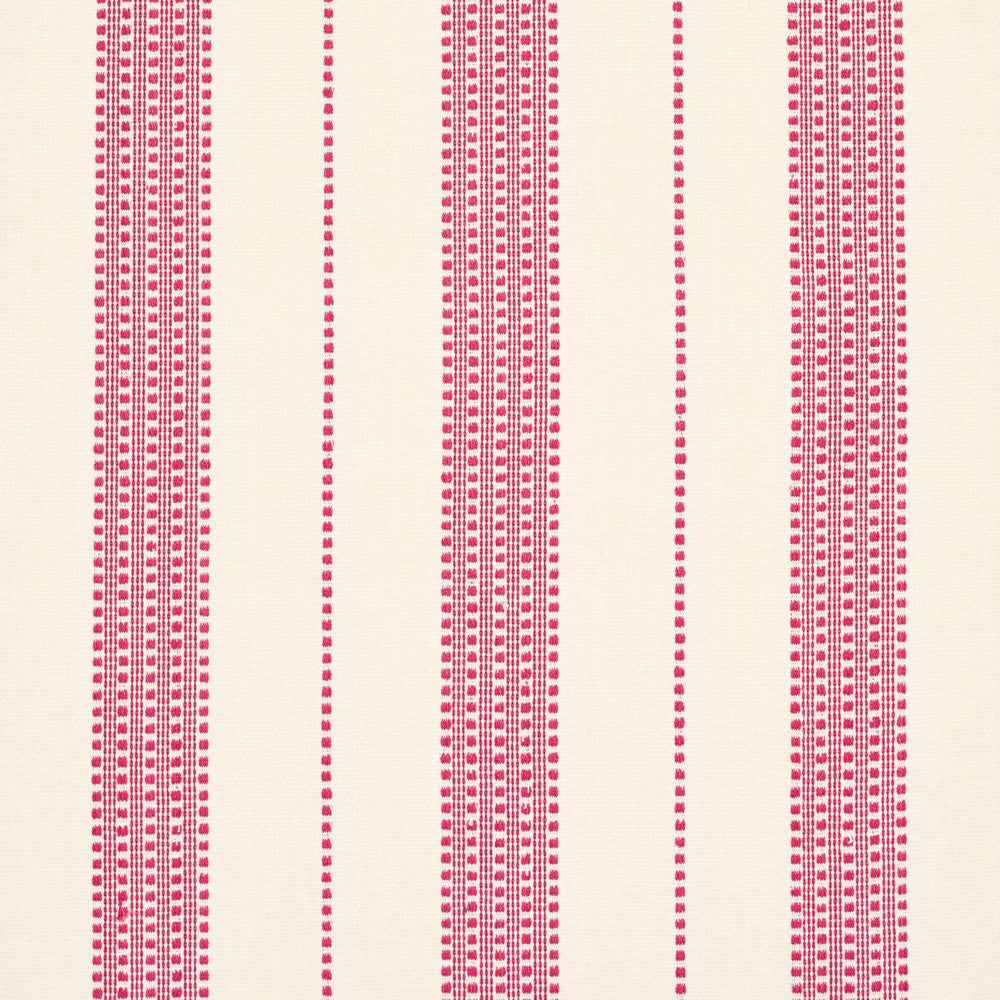 Lubeck Stripe Pink 79095 by Schumacher Designer Fabric Stripes Revisits 6.62" - Swanky Fabrics -
