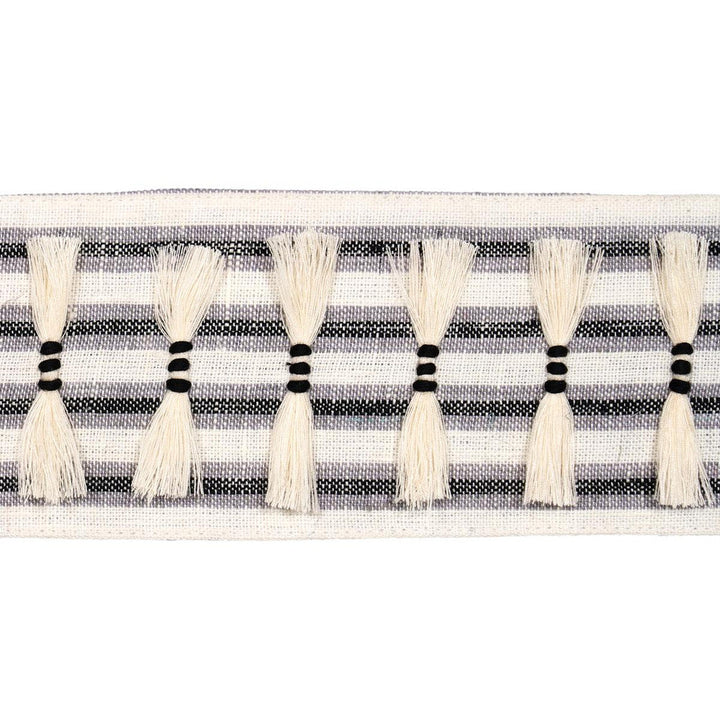 Eyelash Fringe Black 81201 by Schumacher Designer Trim Embroidered And Embellished Trims - Swanky Fabrics -