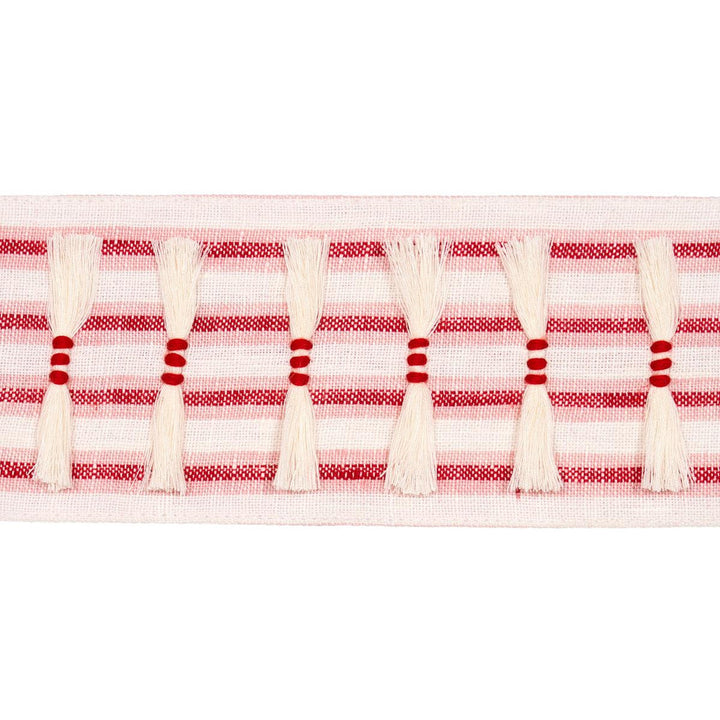 Eyelash Fringe Red 81202 by Schumacher Designer Trim Embroidered And Embellished Trims - Swanky Fabrics -