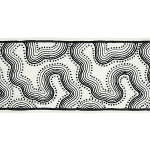 Schumacher Trim Topo Beaded Tape Black & White 81220