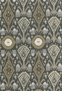 Schumacher Fabric Turkestan Embroidery Charcoal 67871