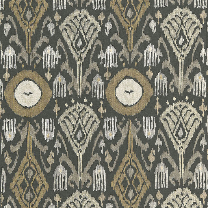 Turkestan Embroidery Charcoal 67871 by Schumacher Designer Fabric AU NATUREL 2 LINEN 77% POLYESTER 23% INDIA MARTINDALE 16,000 </p><p>Repeat: Horizontal: 12 3/4" (32CM) and Vertical: 22 5/8" (57CM) 51.5 - Swanky Fabrics -