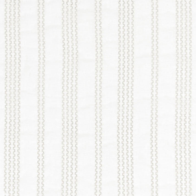 Piero Stripe Embroidery Pearl 67880 by Schumacher Designer Fabric ESSENTIALS: SHEERS & CASEMENTS II LINEN 71% SPUN POLYESTER 29% INDIA </p><p>Repeat: Horizontal: 7 3/8" (19CM) and Vertical: 5/8" (2CM) 51.5 - Swanky Fabrics -
