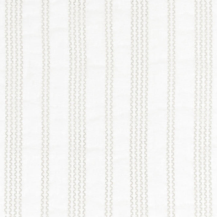 Piero Stripe Embroidery Pearl 67880 by Schumacher Designer Fabric ESSENTIALS: SHEERS & CASEMENTS II LINEN 71% SPUN POLYESTER 29% INDIA </p><p>Repeat: Horizontal: 7 3/8" (19CM) and Vertical: 5/8" (2CM) 51.5 - Swanky Fabrics -