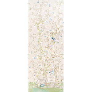Schumacher Fabric Brighton Pavilion Panel Alabaster 176023