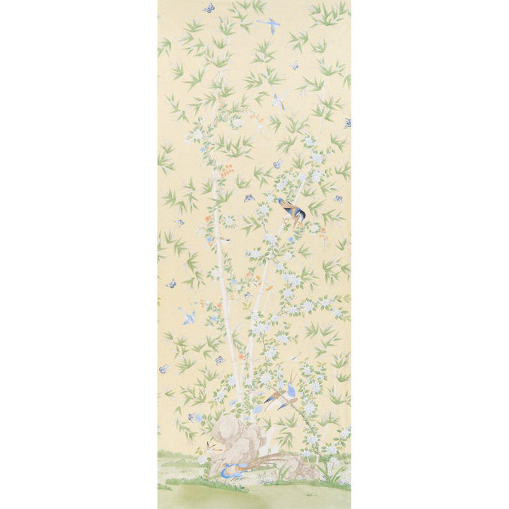 Brighton Pavilion Panel Yellow 176024 by Schumacher Designer Fabric Miles Redd 53.5" - Swanky Fabrics -