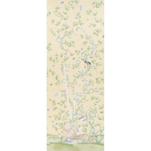 Schumacher Fabric Brighton Pavilion Panel Yellow 176024