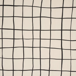Schumacher Fabric Painterly Windowpane Black 180290