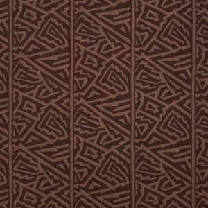 Schumacher Fabric Jagged Maze Brown 180321