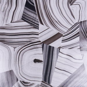 Schumacher Wallpaper Agate Slice Black And White 5013890