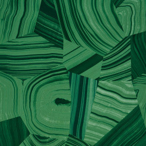 Schumacher Wallpaper Agate Slice Malachite Green 5013891