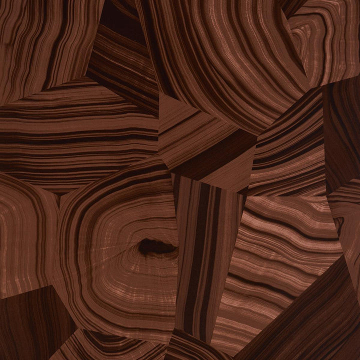 Agate Slice Tigers Eye 5013893 by Schumacher Designer Wallpaper Miles Redd 27.0" - Swanky Fabrics -