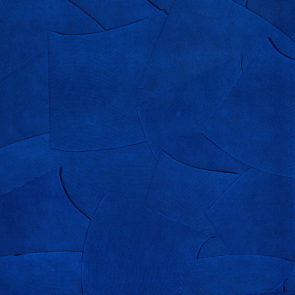 Hand Combed Plaster Yves Blue 5013950 by Schumacher Designer Wallpaper David Kaihoi - Swanky Fabrics -